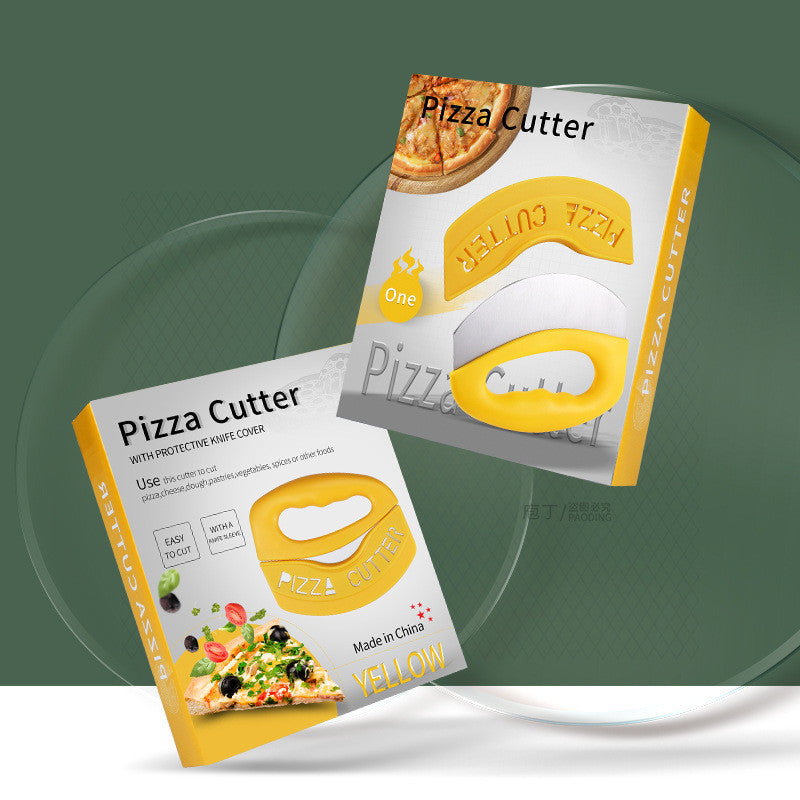 Stainless Steel Pizza Cutter with Protective Cover Kitchen Gadgets