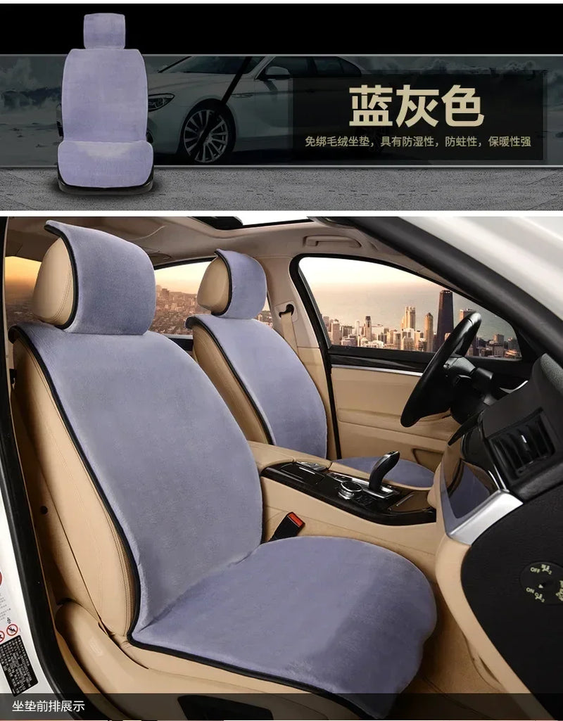 Luxurious Faux Fur Car Seat Covers - Universal Winter Cushion for Ultimate Comfort and Style (142 x 56 cm)