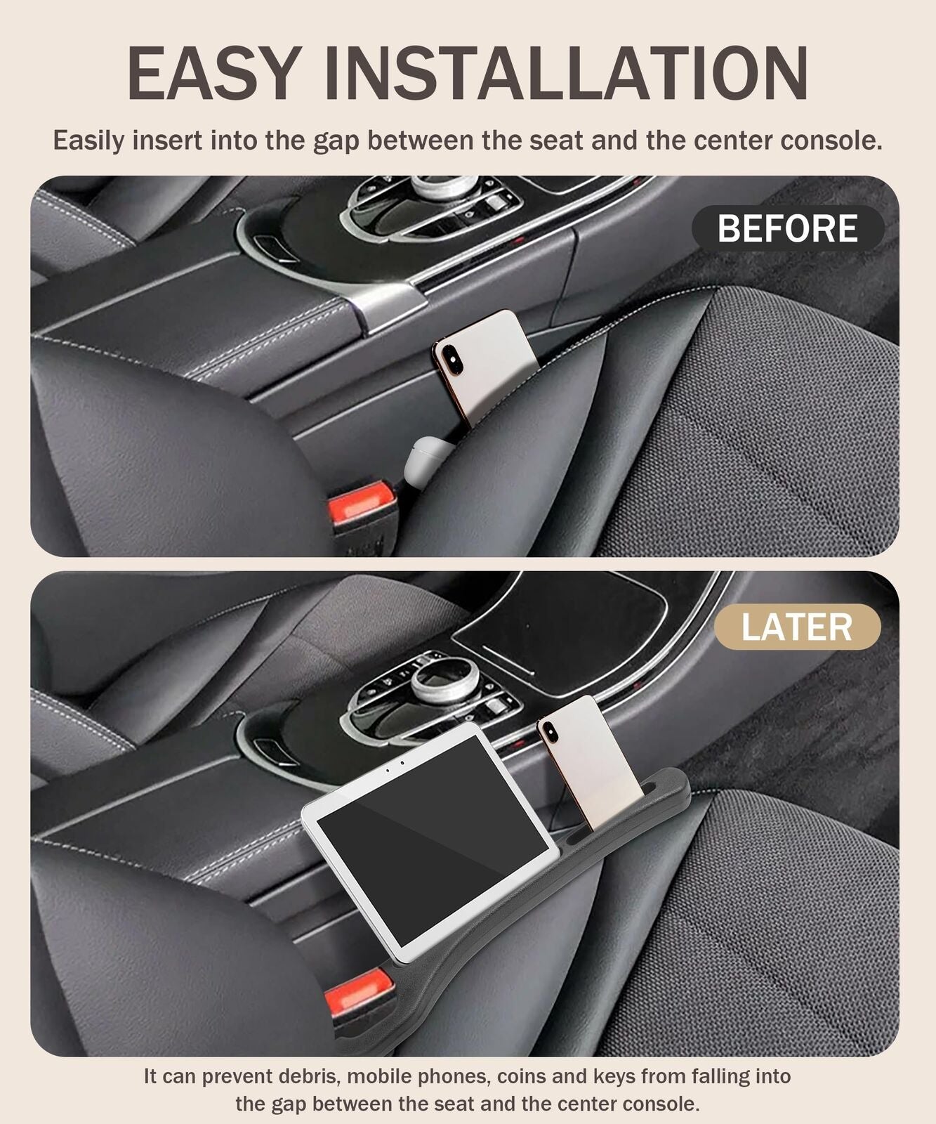2 Pack Car Seat Gap Filler,Car Gap Filler,Car Accessories Car Seat Gap Filler...