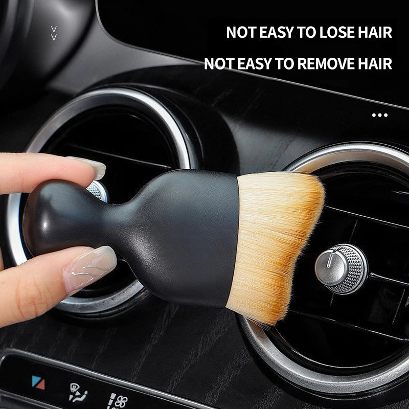 2Pcs Car Vent Cleaning Soft Brush with Casing Car Interior Cleaning Tool Artificial Car Brush Car Crevice Dusting Car Detailing