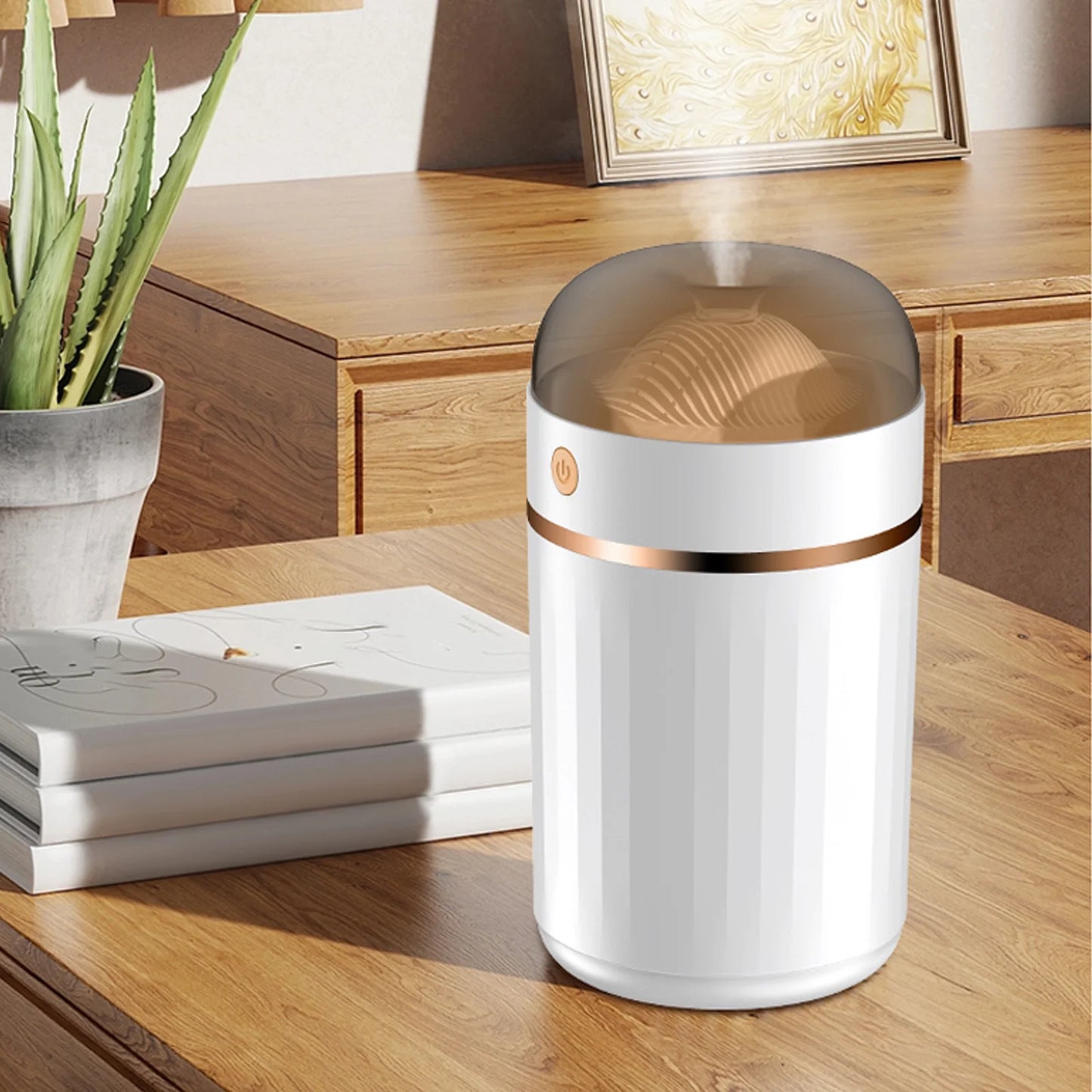 Big Holiday Deals! Smart Thermostatic Humidifier {1.5L Water Tank}. Quiet Humidifier for Bedrooms and Large Rooms - Colorful Color-Changing Ambient Light, Whole House Humidifier