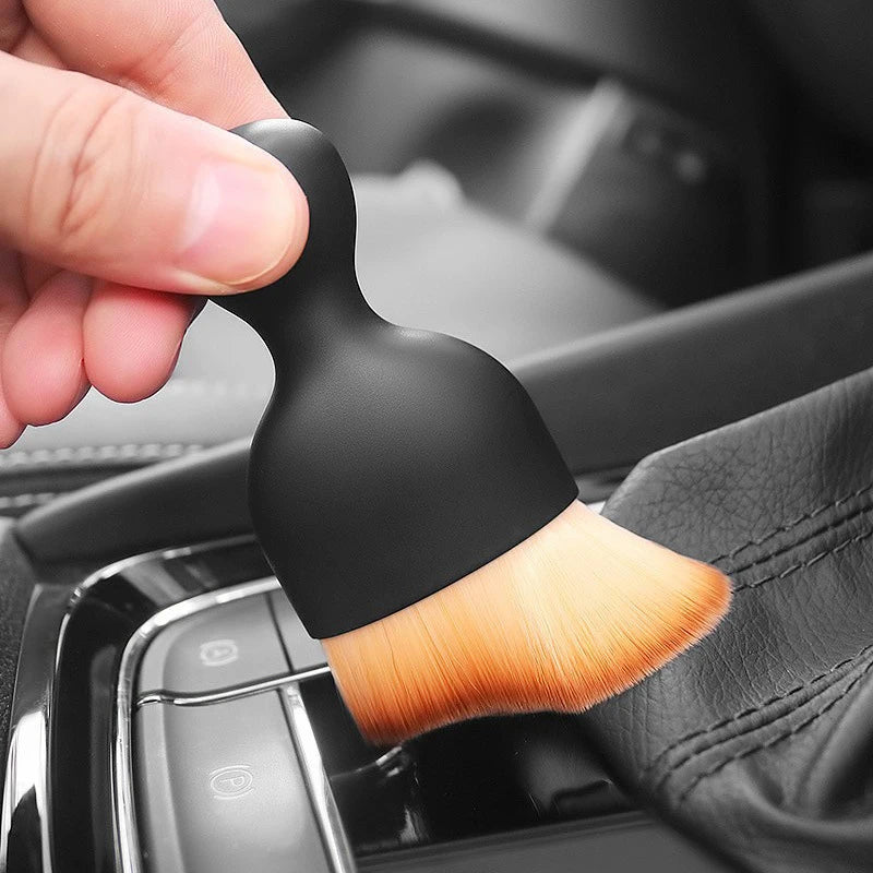 2Pcs Car Vent Cleaning Soft Brush with Casing Car Interior Cleaning Tool Artificial Car Brush Car Crevice Dusting Car Detailing