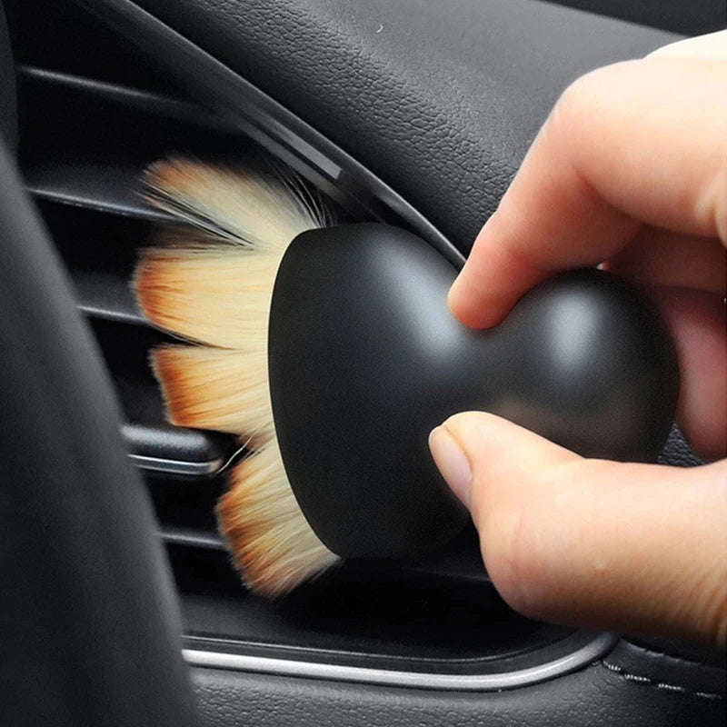2Pcs Car Vent Cleaning Soft Brush with Casing Car Interior Cleaning Tool Artificial Car Brush Car Crevice Dusting Car Detailing