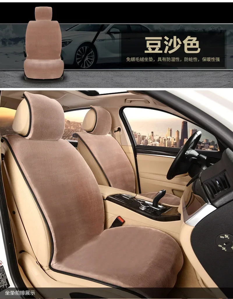 Luxurious Faux Fur Car Seat Covers - Universal Winter Cushion for Ultimate Comfort and Style (142 x 56 cm)