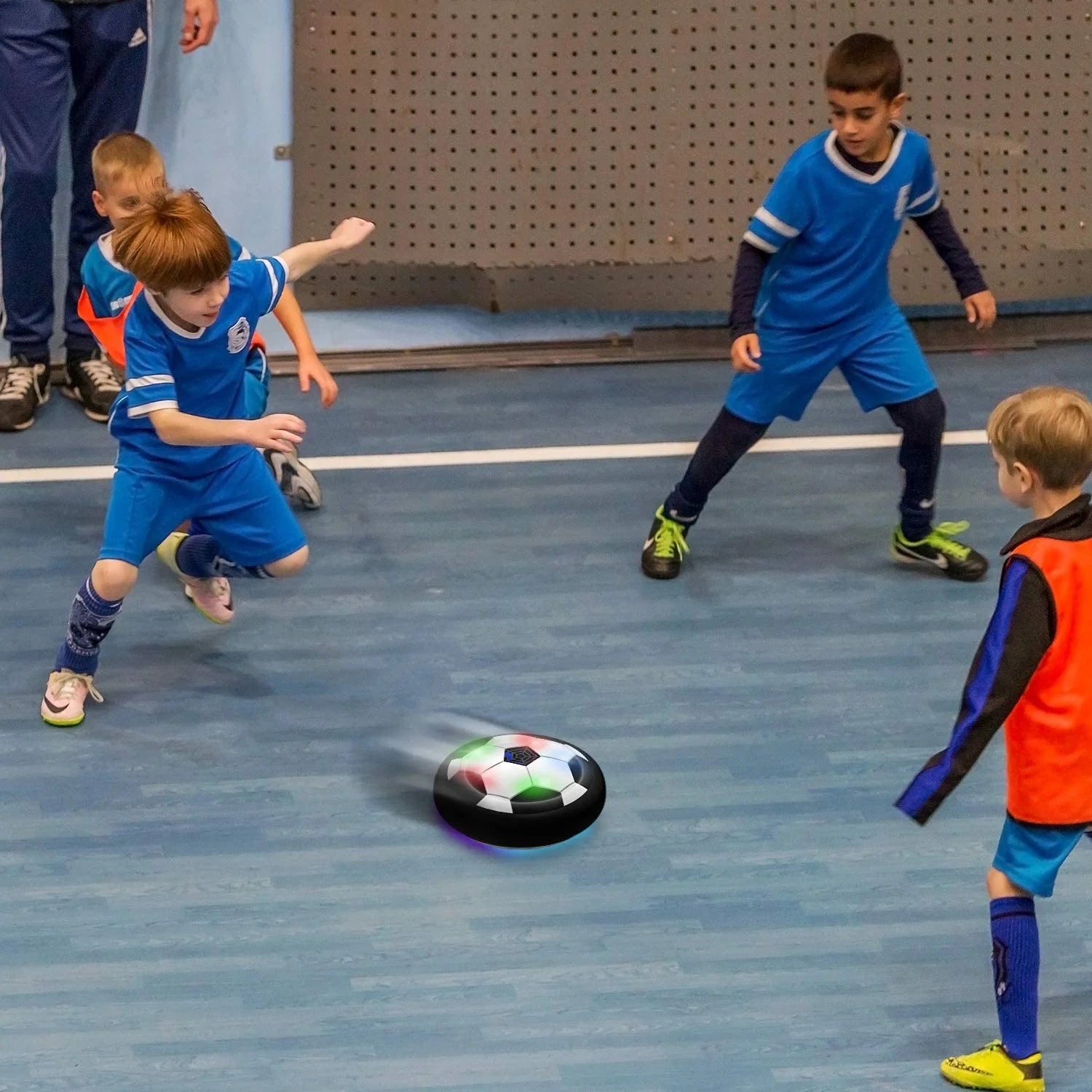 Hover Soccer Ball Boy Toys, Air Soccer Indoor Floating Soccer Ball with LED Light and Foam Bumper Perfect Birthday Christmas Gifts for Kids Toddler Girls
