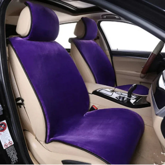 Luxurious Faux Fur Car Seat Covers - Universal Winter Cushion for Ultimate Comfort and Style (142 x 56 cm)