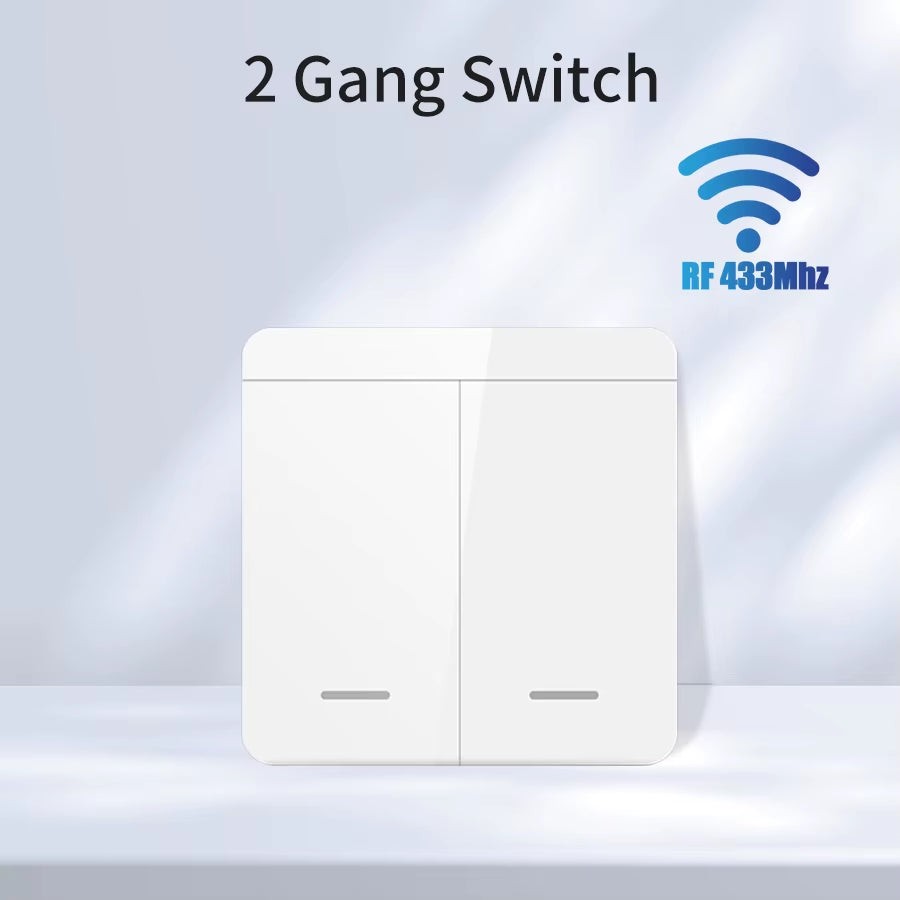 Smart WiFi Light Switch - Voice Control with Alexa & Google Home, Tuya Compatible, RF 433MHz Wireless Switch