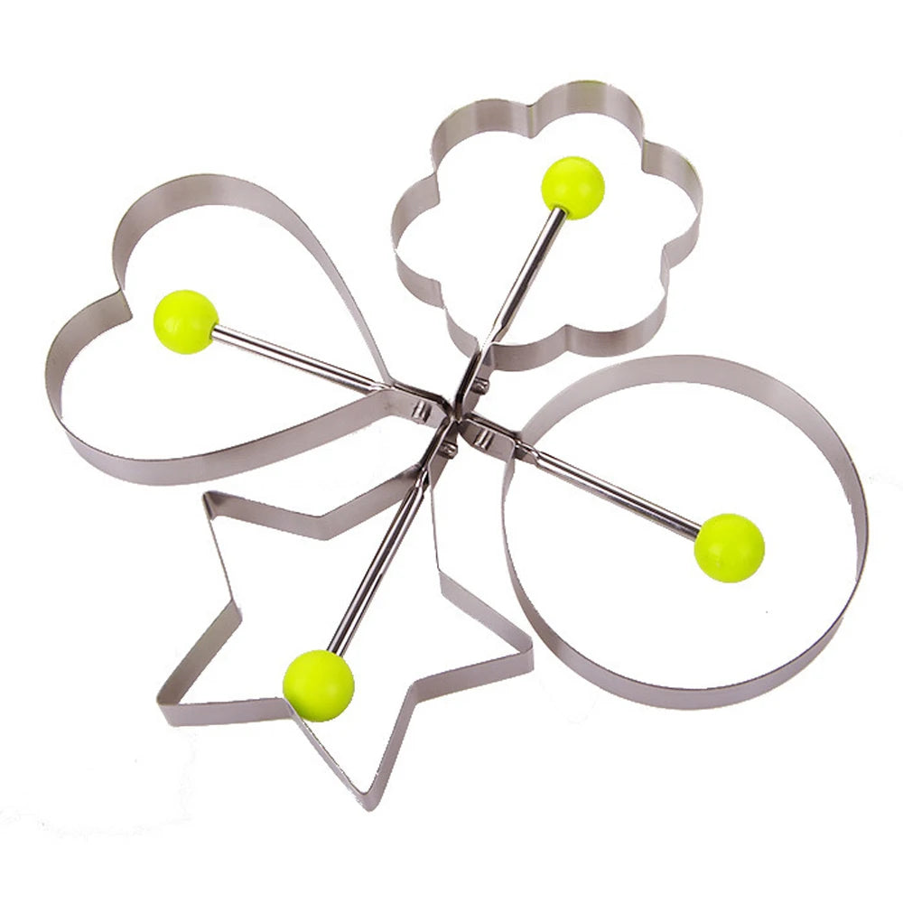 5Pcs Stainless Steel Eggs Rings Mold with Handle,Round Non-Stick Pancake Omelette Mold for Griddle,Egg Shaper Home Kitchen Items