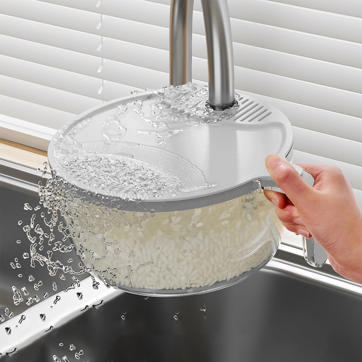 Multifunctional Drainage Basin for Domestic Kitchen Rice Fruit Washing Basket Vegetable Basket Wash Multi Function Kitchen Gadgets