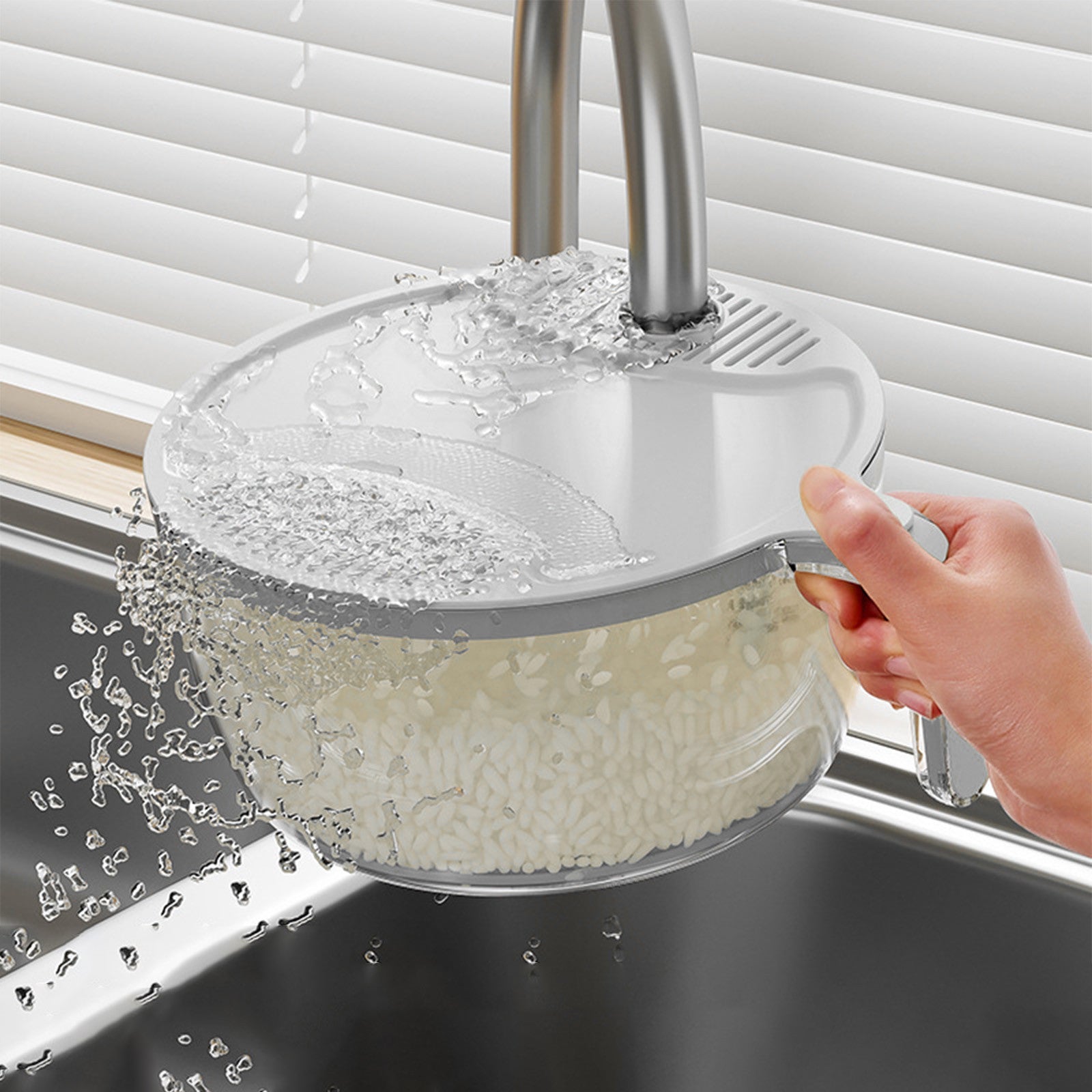Multifunctional Drainage Basin for Domestic Kitchen Rice Fruit Washing Basket Vegetable Basket Wash Multi Function Kitchen Gadgets