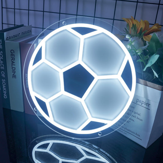 Soccer Neon Sign for Wall Decor Neon Soccer Ball Sign Soccer Neon Light for Room