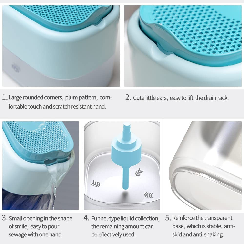OMAIA Dish Soap Dispenser for Kitchen Sink - Blue Kitchen Gadgets 2023 -