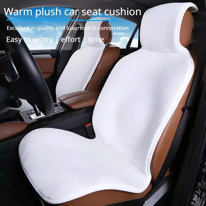 Luxurious Faux Fur Car Seat Covers - Universal Winter Cushion for Ultimate Comfort and Style (142 x 56 cm)