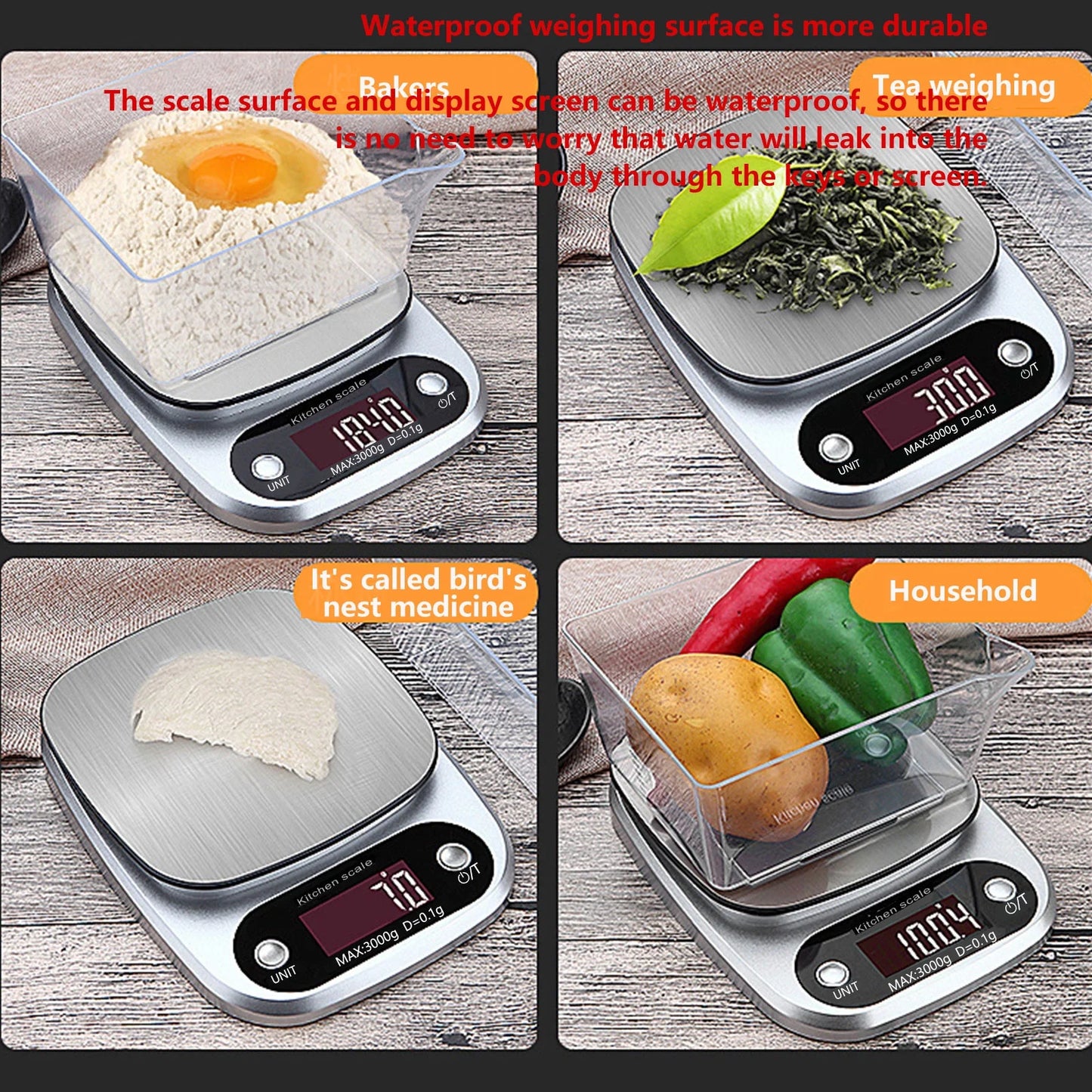 Home Gadgets Kitchen Clearance Food Kitchen Electronic Scale,Digital Ounces and Grams for Cooking,Baking,Meal Prep,Dieting,And Weight Loss
