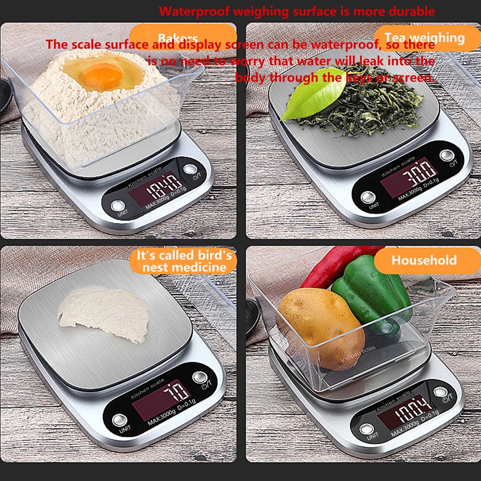 Home Gadgets Kitchen Clearance Food Kitchen Electronic Scale,Digital Ounces and Grams for Cooking,Baking,Meal Prep,Dieting,And Weight Loss