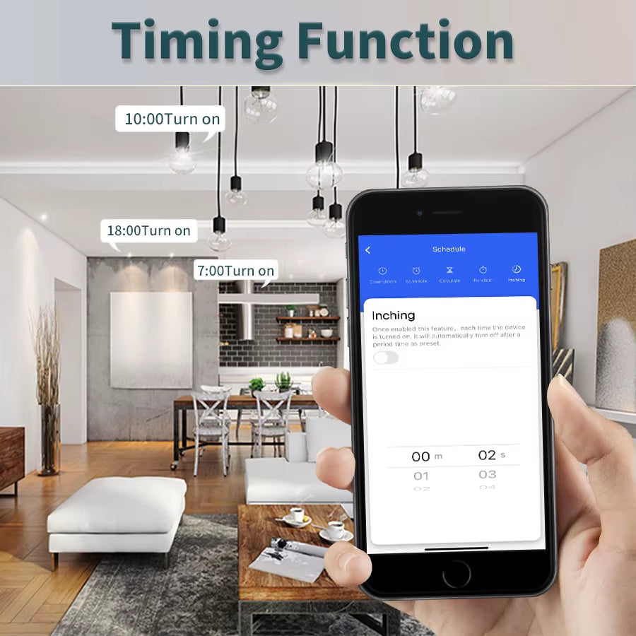 Smart WiFi Light Switch - Voice Control with Alexa & Google Home, Tuya Compatible, RF 433MHz Wireless Switch